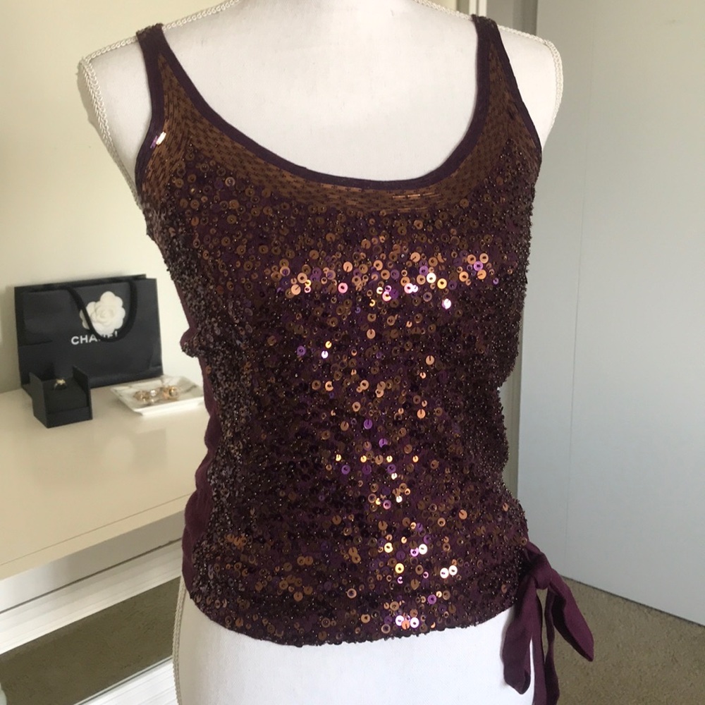 New Escada - Wool, Silk & Cashmere beaded tank